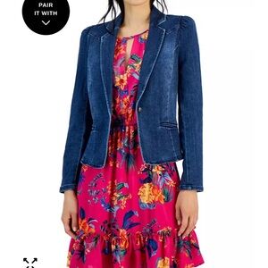 INC International Concepts Dark Blue Jean Jacket